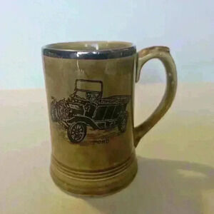 VINTAGE CERAMIC VETERAN CARS SERIES 1(NO.2) MUG ANTIQUE AUTO 1912 FORD MODEL "T"